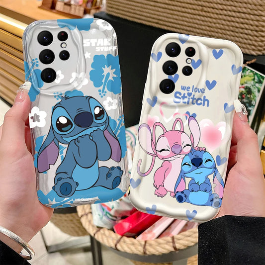 Disney Stitch And Angel Silicone Soft Phone Case