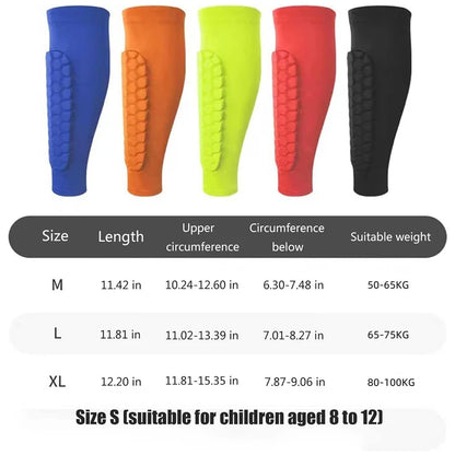 1Pcs Football Shin Guard Socks Sleeves with Foam Calf Compression