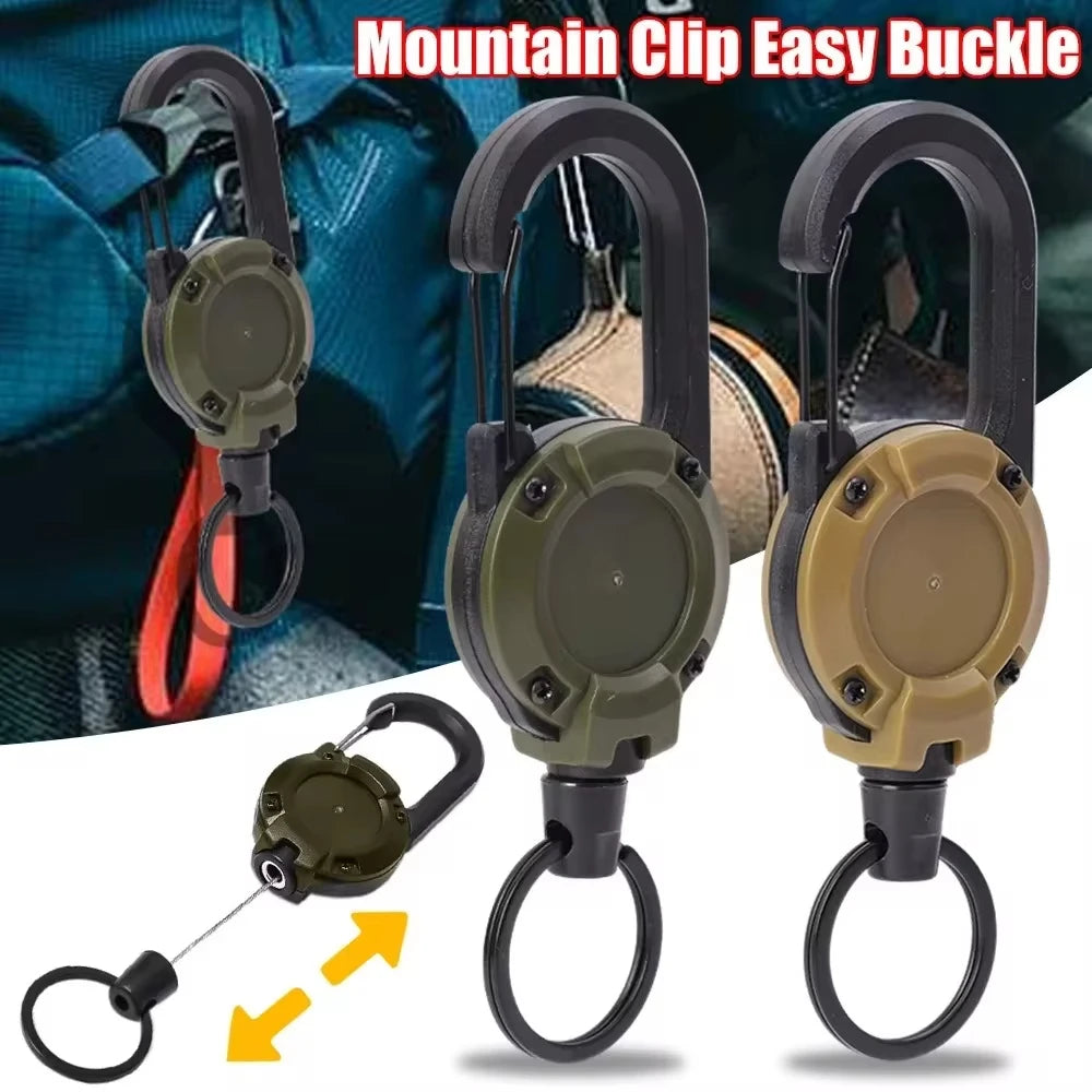 Retractable Heavy Duty Pull Reel Carabiner Strong