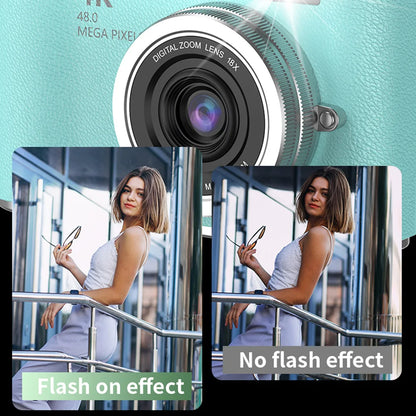4K Digital Camera CCD 180° Flip Screen Selfie Camera