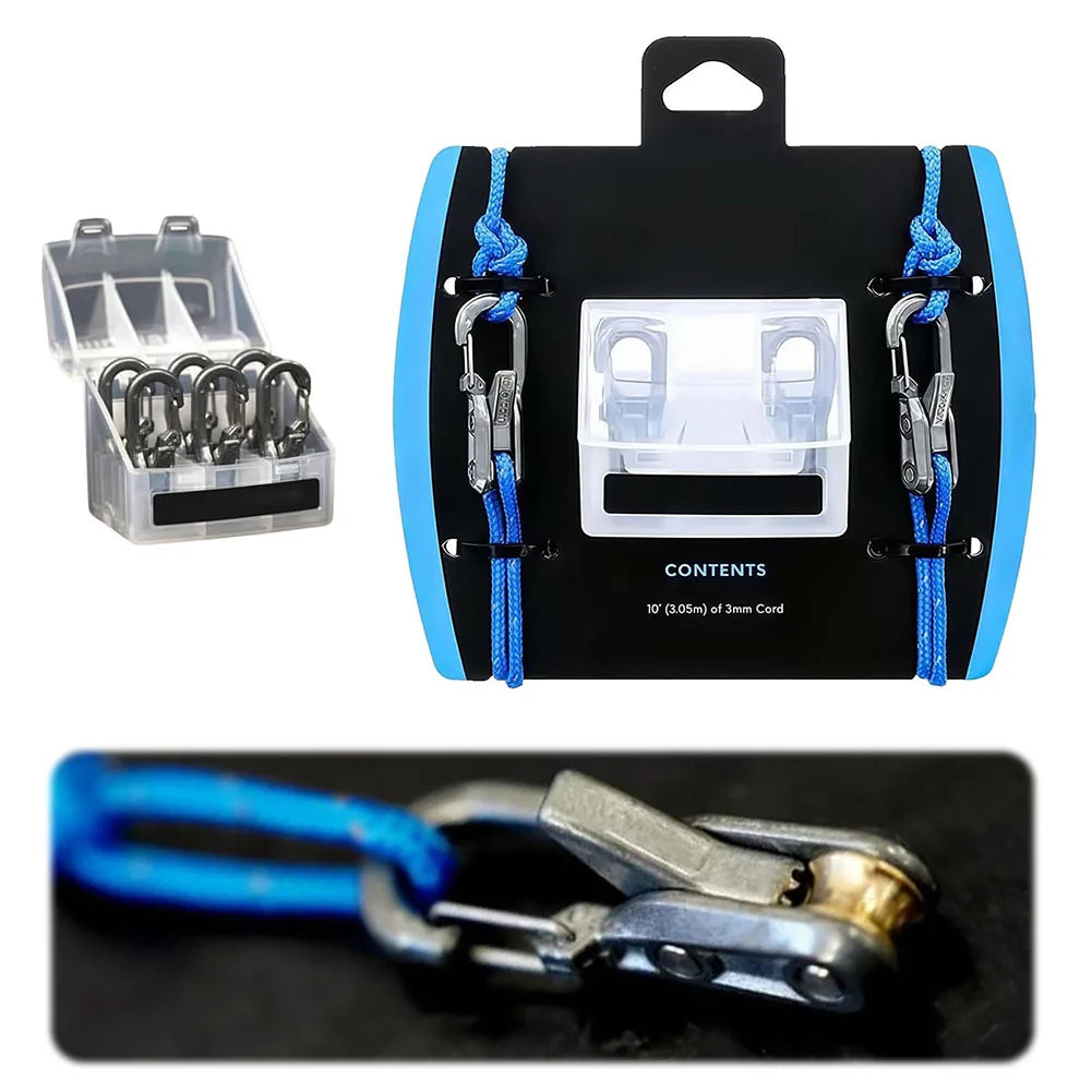Outdoor Rope Adjuster with 6 Hooks Wear Resist Stainless