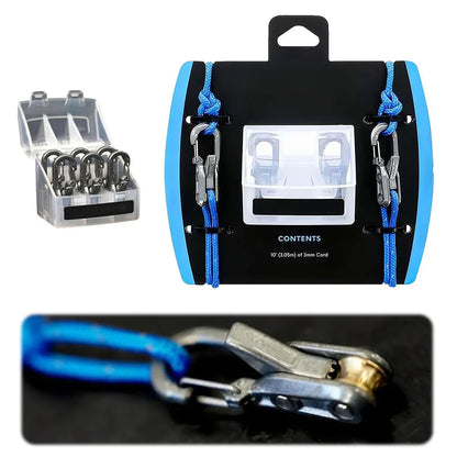 Outdoor Rope Adjuster with 6 Hooks Wear Resist Stainless