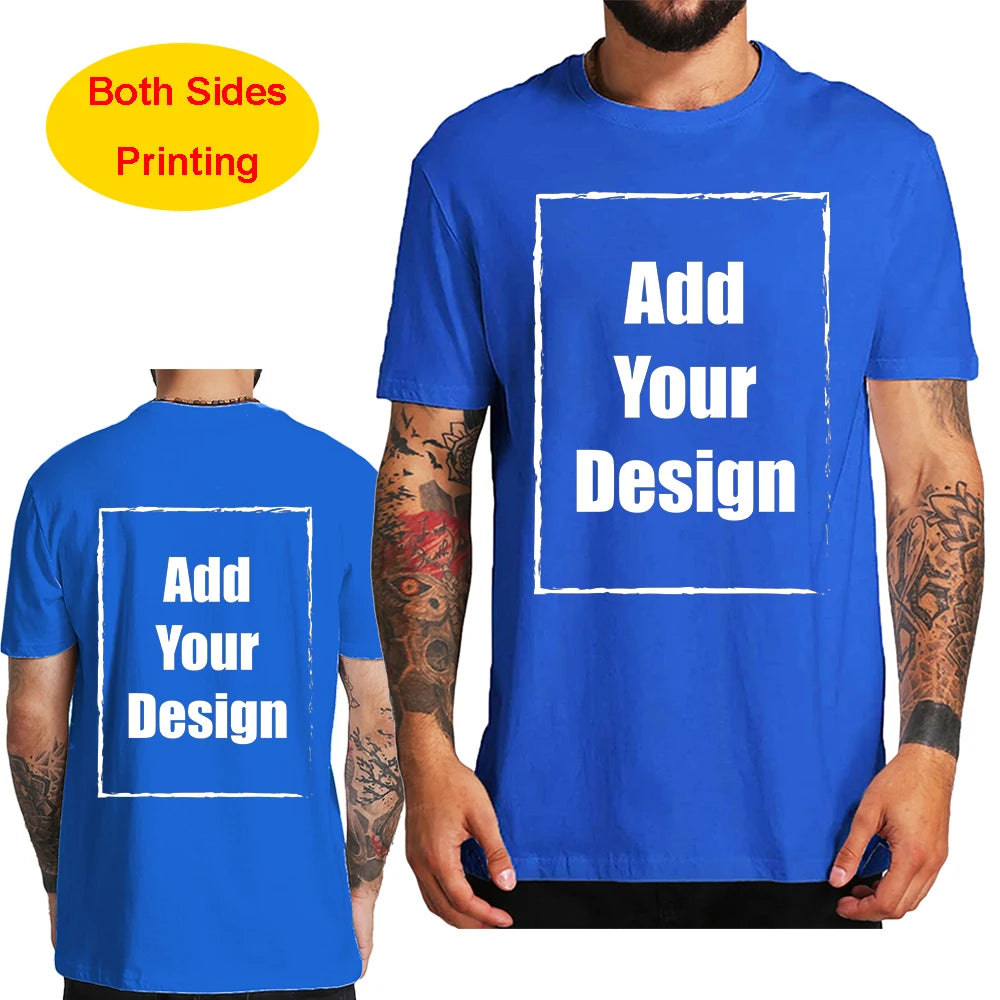 Custom T Shirt for Men Front Back Print