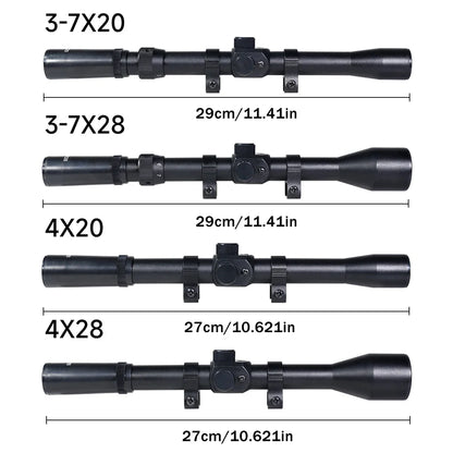 4x20/4x28/3-7x20/3-7x28 Optics Sight  Hunting Rifle Scope