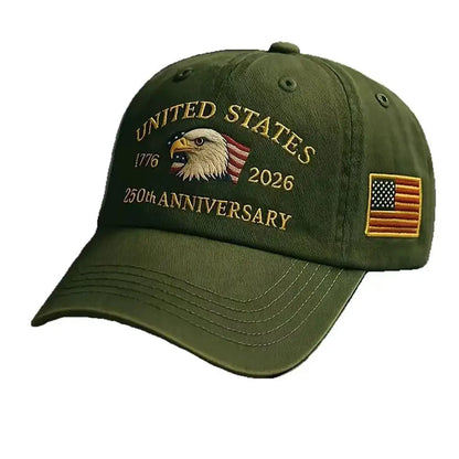 250th Anniversary Hat USA Patriotic Baseball Caps Eagle