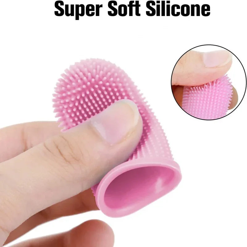 Dog Super Soft  pet Finger Toothbrush Teeth Cleaning