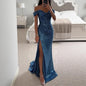 Casual Chic One-Shoulder Slit Dress Women's Fashion