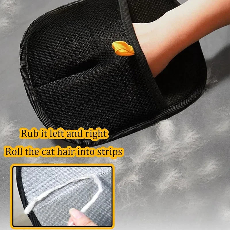 Pet Hair Removal Tools Reusable Gloves Pet Double