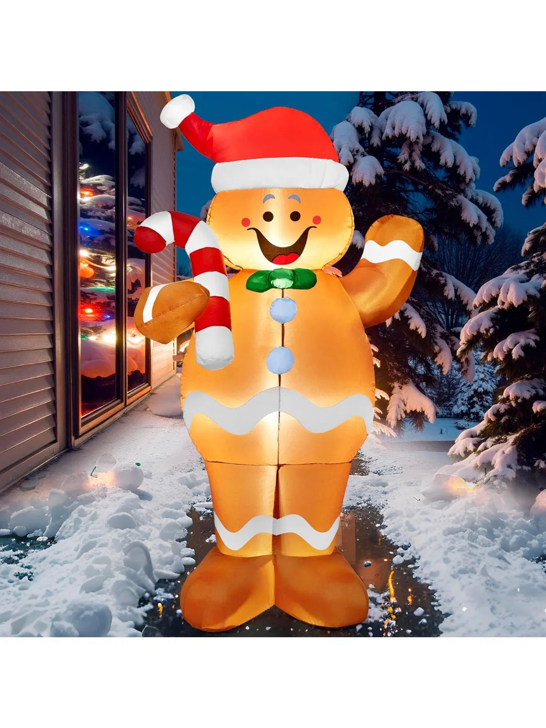 Syncfun 5 FT Christmas Gingerbread Man Inflatable Outdoor