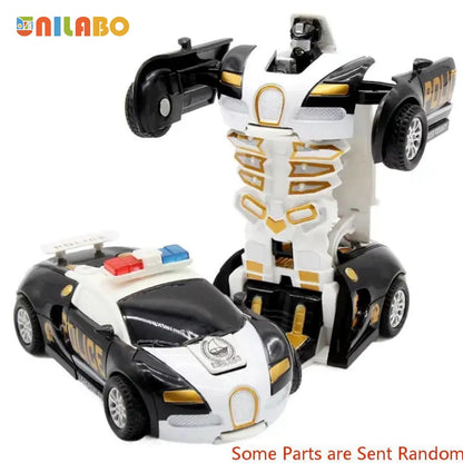 Transformable Robot Sports Car Toys, No Batteries, Educational Kids Gift,