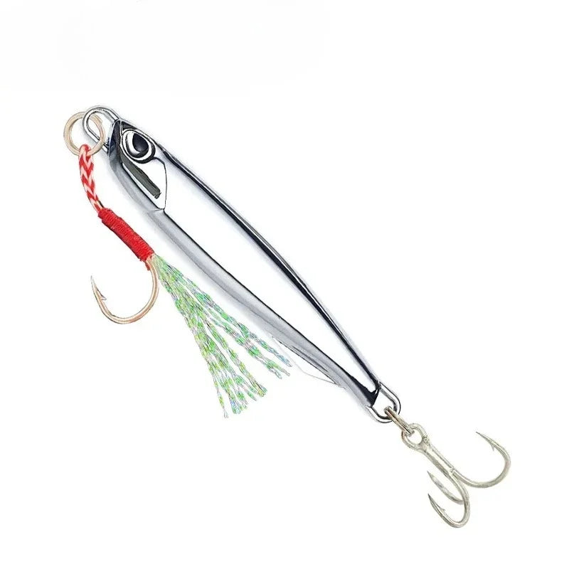 10pcs Fishing Metal Jig Lures 20g 30g 40g Plating Silvery