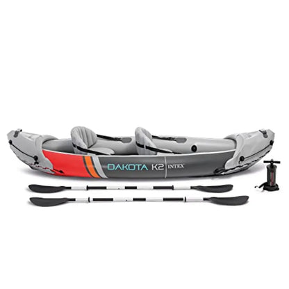 2Person Inflatable Kayak Set Dakota K2 with 86in Oars and Pump