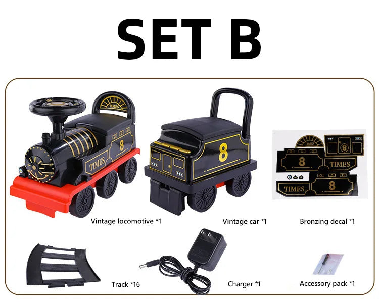 Ride On Train Track Toy Train Electric Car Child Baby Walker