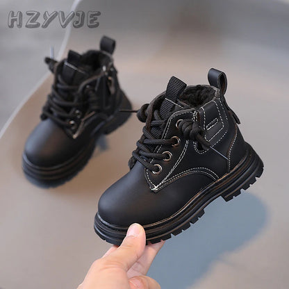 New Children's Fashion Boots Winter Thickened Boys Girls'