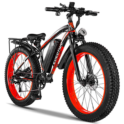 EOEOTWO E01 Electric Bike,26"x4.0 Fat Tire Ebike for Adults,
