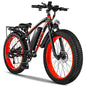 EOEOTWO E01 Electric Bike,26"x4.0 Fat Tire Ebike for Adults,