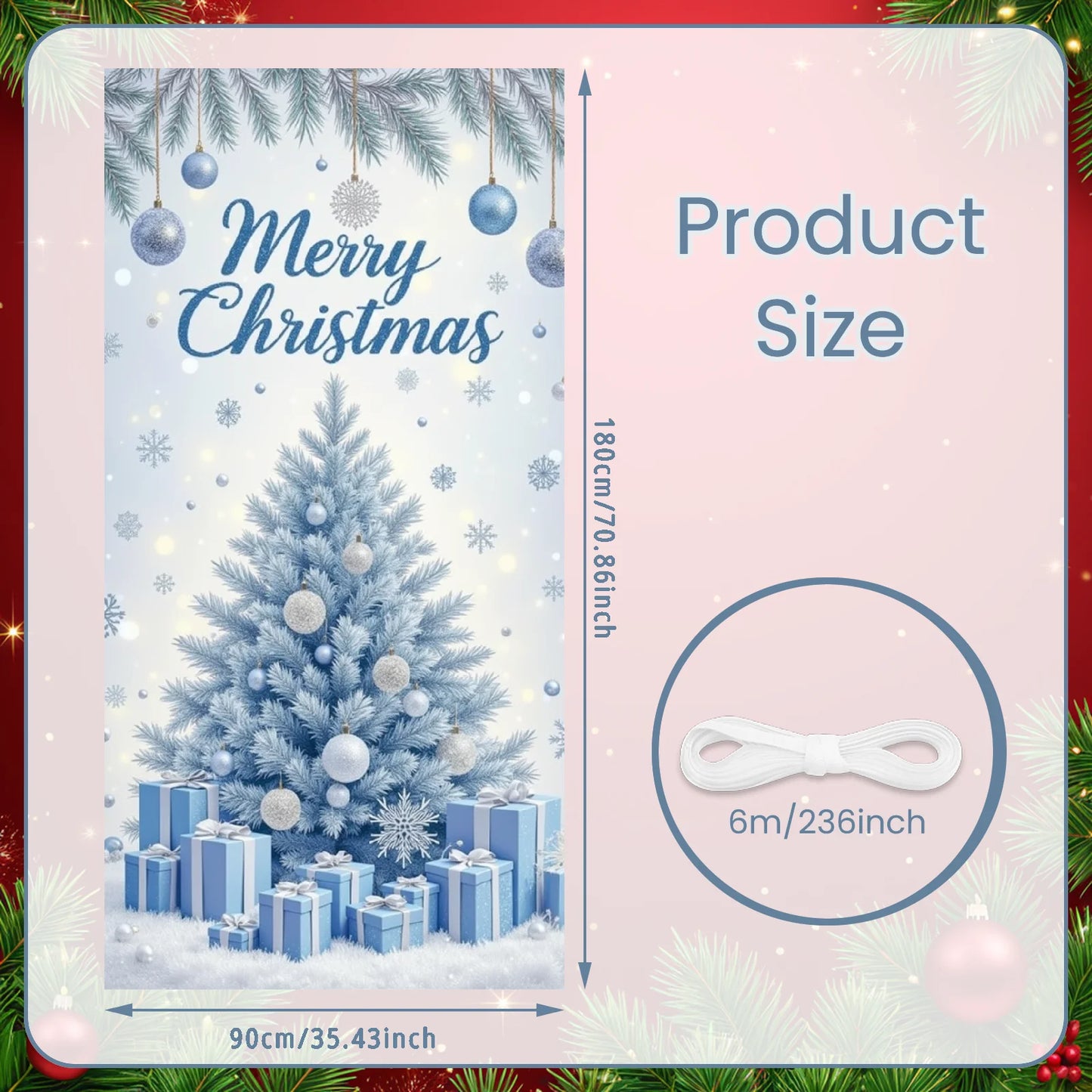 Christmas snowman Hanging Flag Door Banner