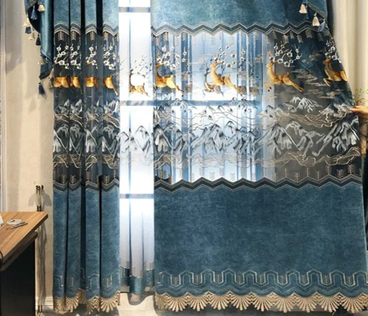 Luxury Elegant Decorative Curtains For Bedroom Europe