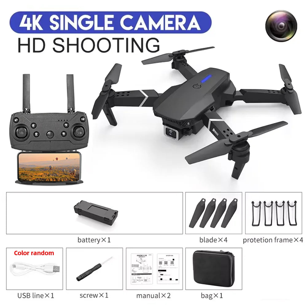 KDBFA 2024 New E88 Pro WIFI FPV Drone Wide Angle