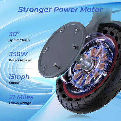 LADPED Electric Scooter 350W 19mph APP Smart Scooter