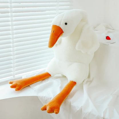 90-190cm Lovely Big White Goose Throw Pillow Plush Toy Big Goose
