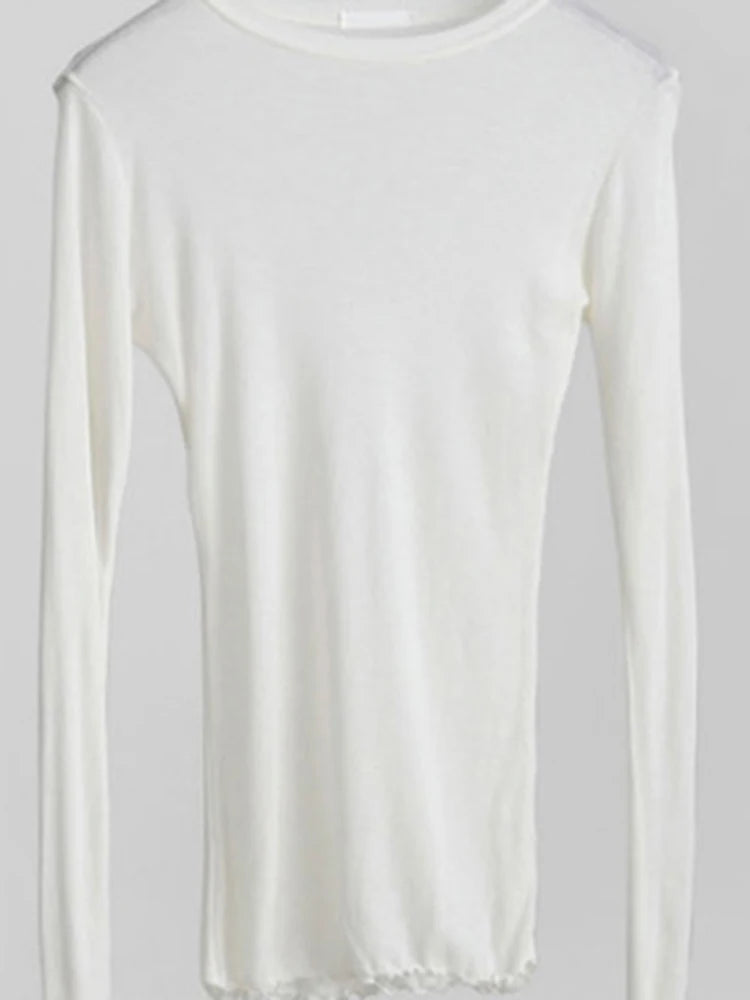 High Quality Plain T Shirt Women  Elastic Basic T-shirts