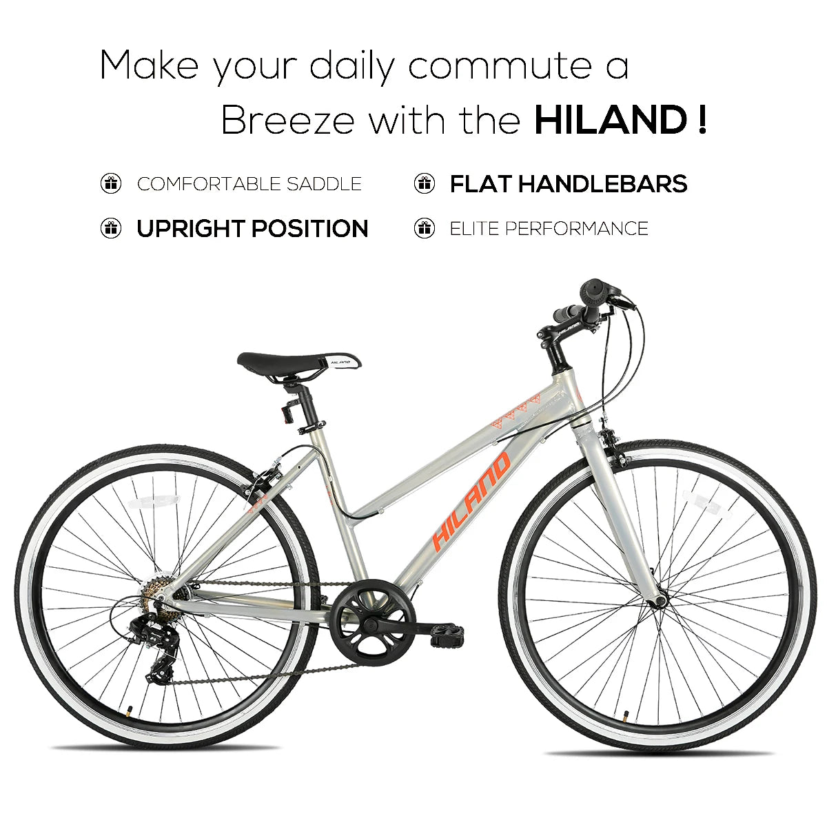 Hiland men's and women's hybrid bikes, Aluminum frame,