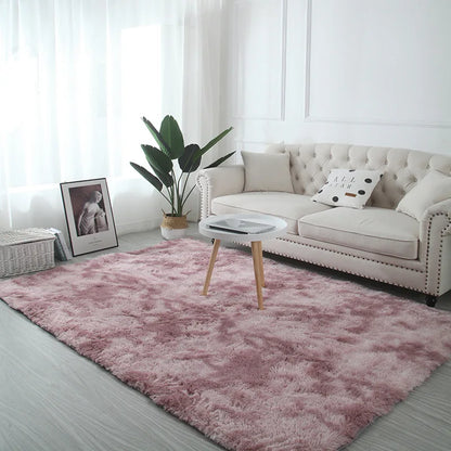 VIKAMA Tie-Dye Plush Carpet Living Room Decoration Soft Fluffy