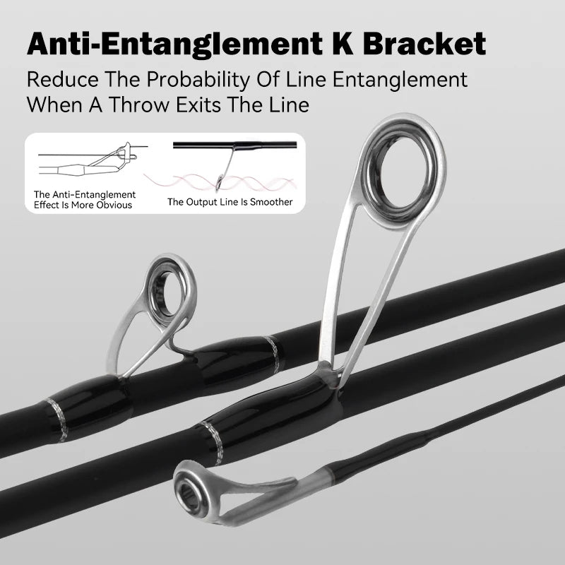 LEYDUN Black Creek Fishing Rod 2 Section Spinning Casting 1.5/1.68/1.8m