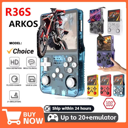 R36S Retro Handheld Video Game Console Linux System 3.5 Inch
