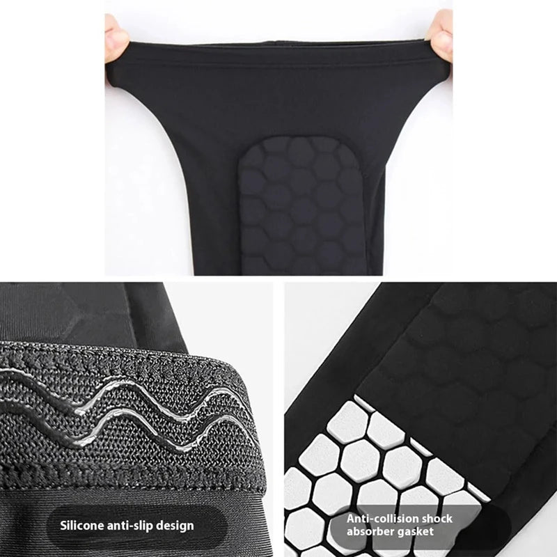 1Pcs Football Shin Guard Socks Sleeves with Foam Calf Compression