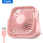 TOPK 4Inch USB Mini Portable Fan for Camping,3 Speeds QuietFAN