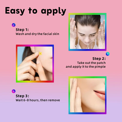 40pcs pieces of multi-color star acne patches, .