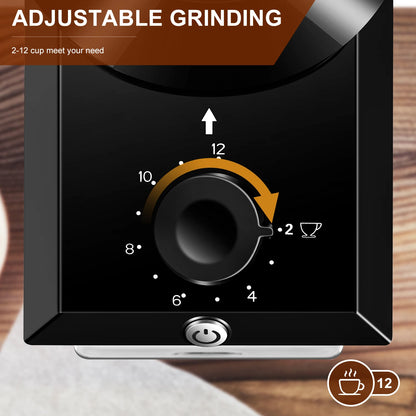 Automatic Burr Mill Coffee Grinder Electric Coffee Bean Grinding