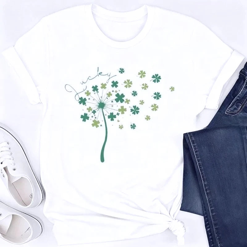 St Patricks Day Dandelion Sweatshirt Dandelion Shamrock