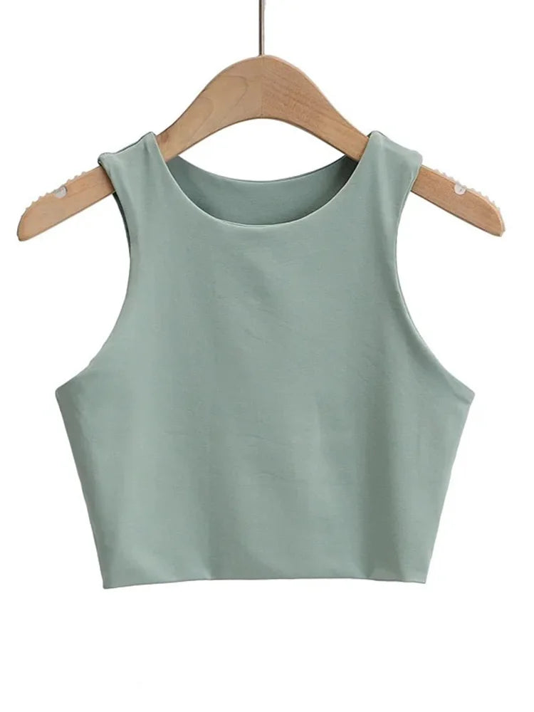 2023 Summer Fashion Women Sexy Slim Tops O-neck