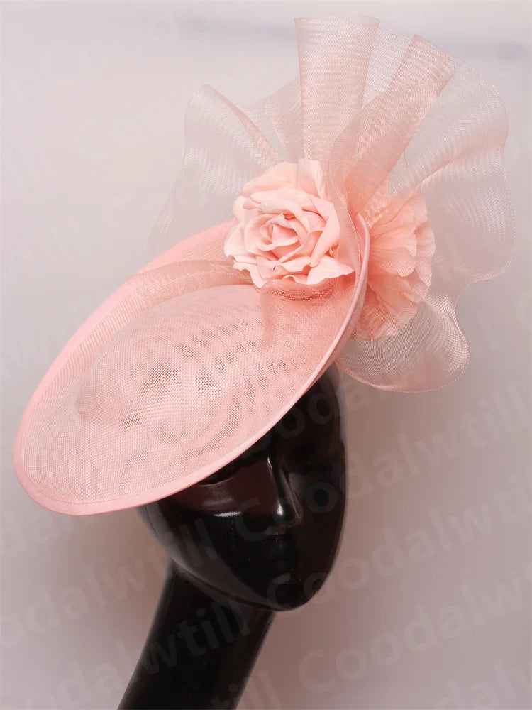 Chic Navy Fascinators Hat For Women Elegant Royal Ascot Millinery