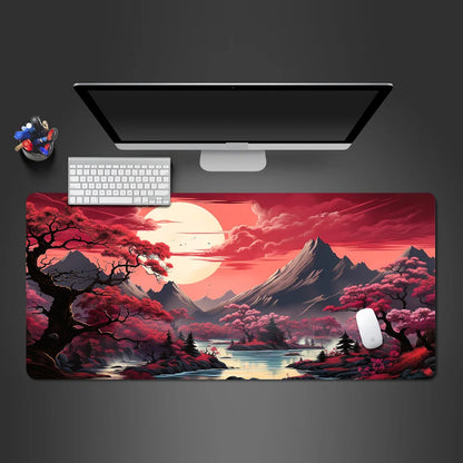 Mouse Pad sakura landscape desk accessories Mat Gamer