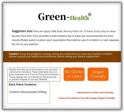Creatine Monohydrate Transdermal Patches for Muscle Growth,