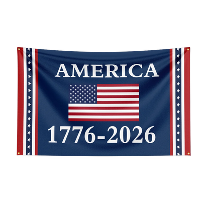 US 250th Anniversary 1776 2026 Semiquincentennial Flag,