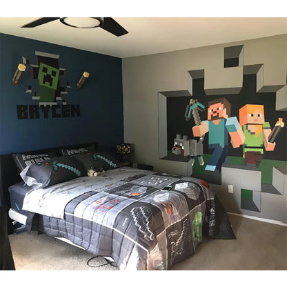 MC Game Brownstone Torch Lamp Figure 4Colors