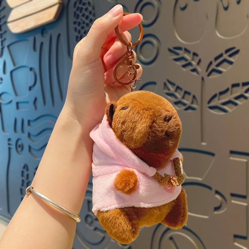 Cute Capybara Plush Toy Hoodie with Wings Simulation Doll