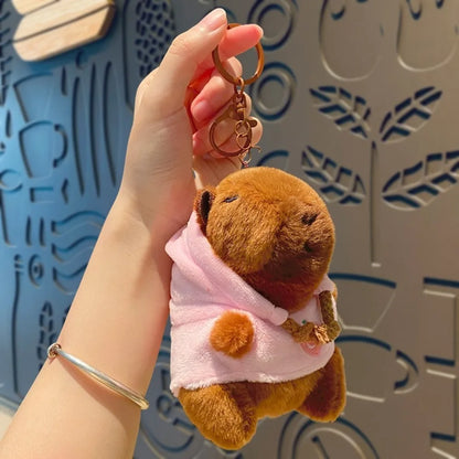Cute Capybara Plush Toy Hoodie with Wings Simulation Doll