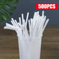 50-1000Pcs Drinking Straws Colorful & Black