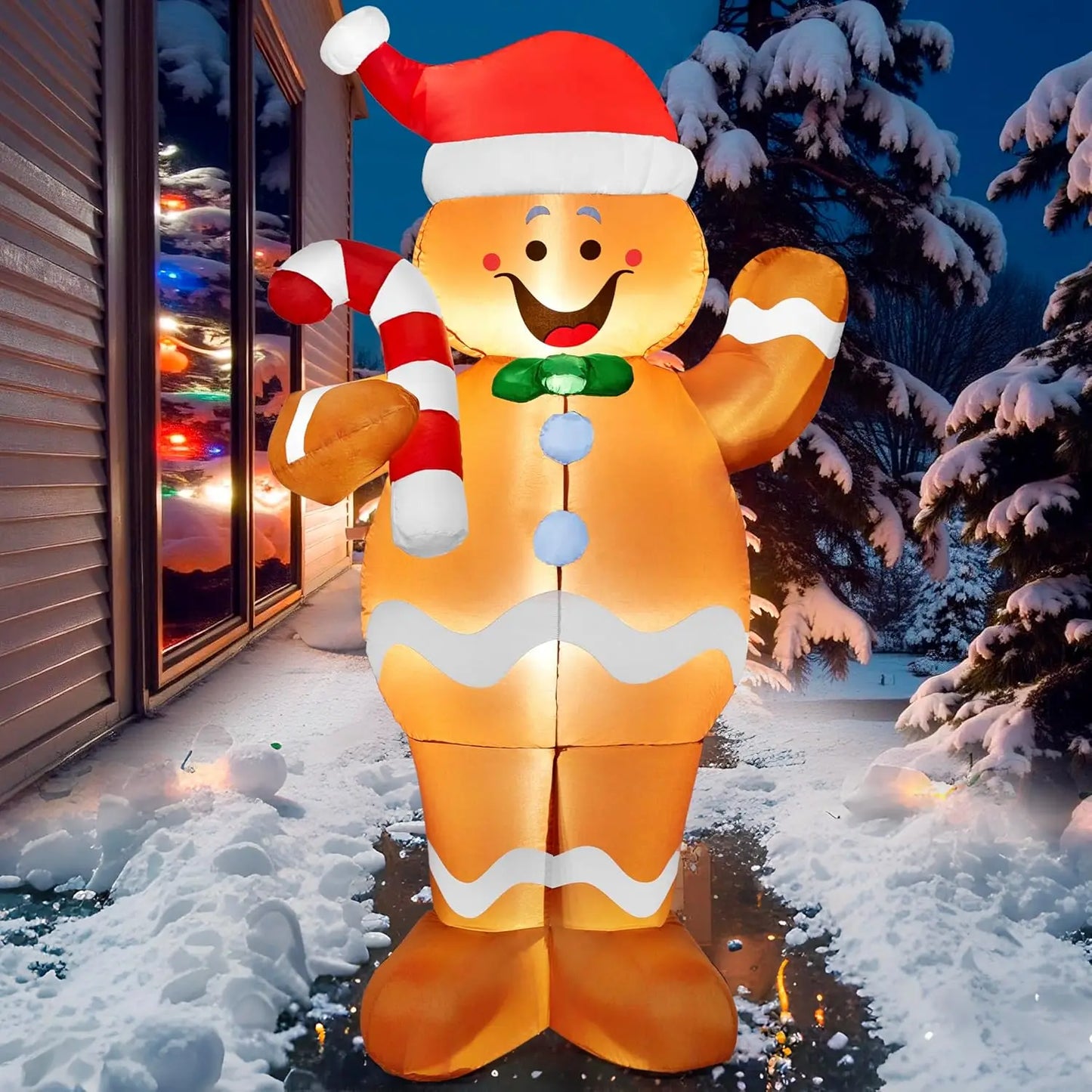 Syncfun 5 FT Christmas Gingerbread Man Inflatable Outdoor