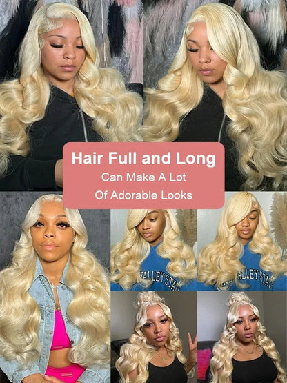 30 40 Inch 613 Honey Blonde 13x6 HD Body Wave