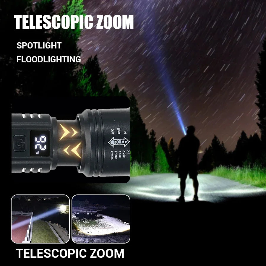 High Strong Power Led Flashlights 2000LM Tactical Torch