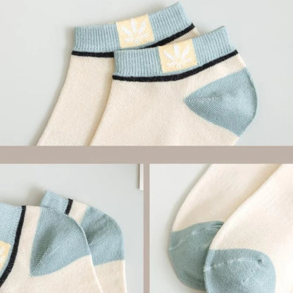 5-20 Pairs Unisex Color Block Side Label men Boat Socks Soft Comfortable