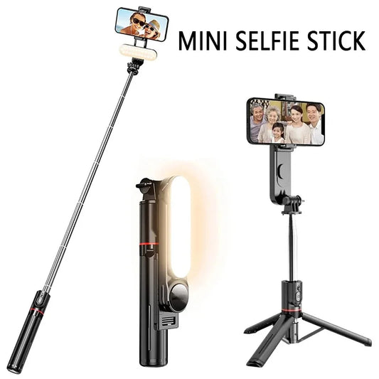 Wireless Selfie Stick Tripods Stand Foldable Monopod