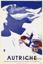 Retro Zermatt Chamonix Skiing Art Poster Vintage Australia